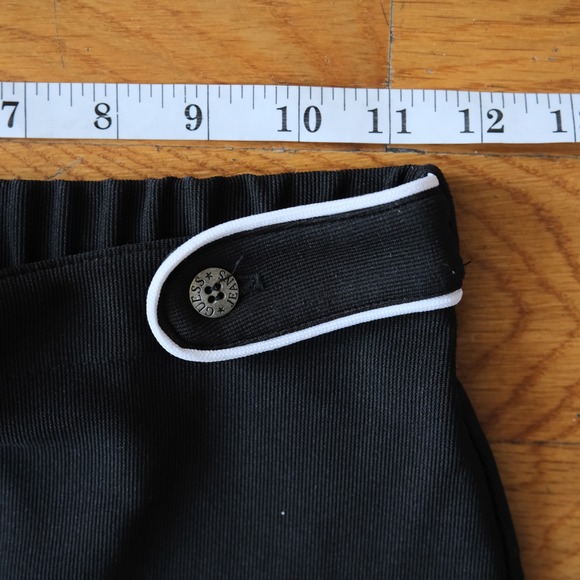 Guess Mini Skirt Women Black Blue Colorblock Ribbed Retro Size M Vintage Style - Picture 5 of 8